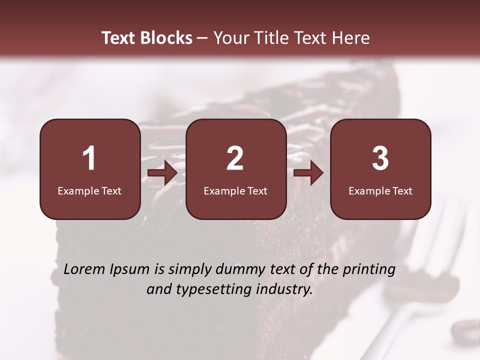 Close Up Chocolate Cake Brown PowerPoint Template