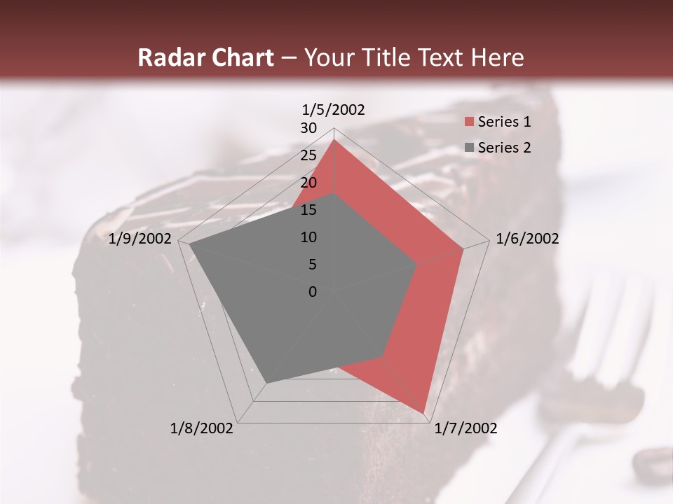 Close Up Chocolate Cake Brown PowerPoint Template
