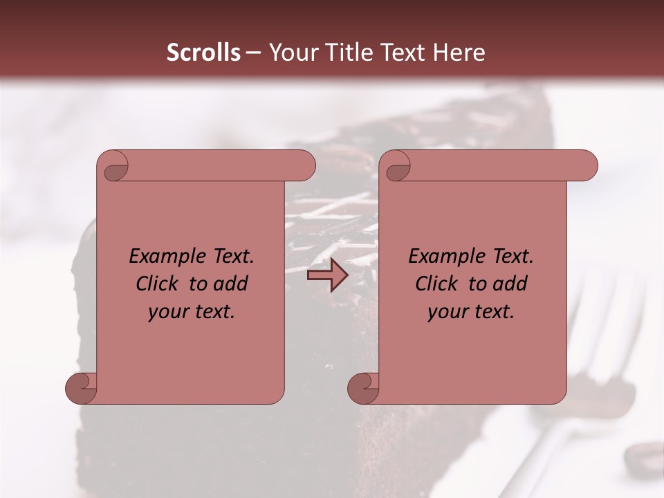 Close Up Chocolate Cake Brown PowerPoint Template