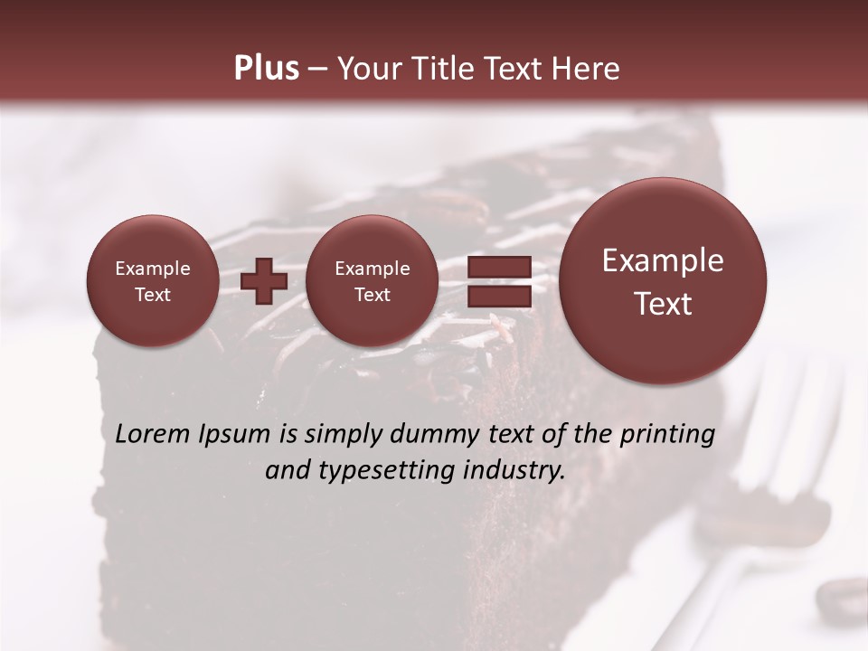 Close Up Chocolate Cake Brown PowerPoint Template