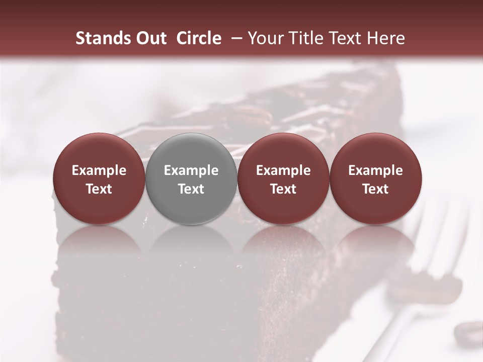 Close Up Chocolate Cake Brown PowerPoint Template