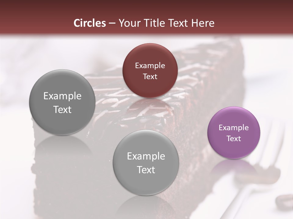 Close Up Chocolate Cake Brown PowerPoint Template