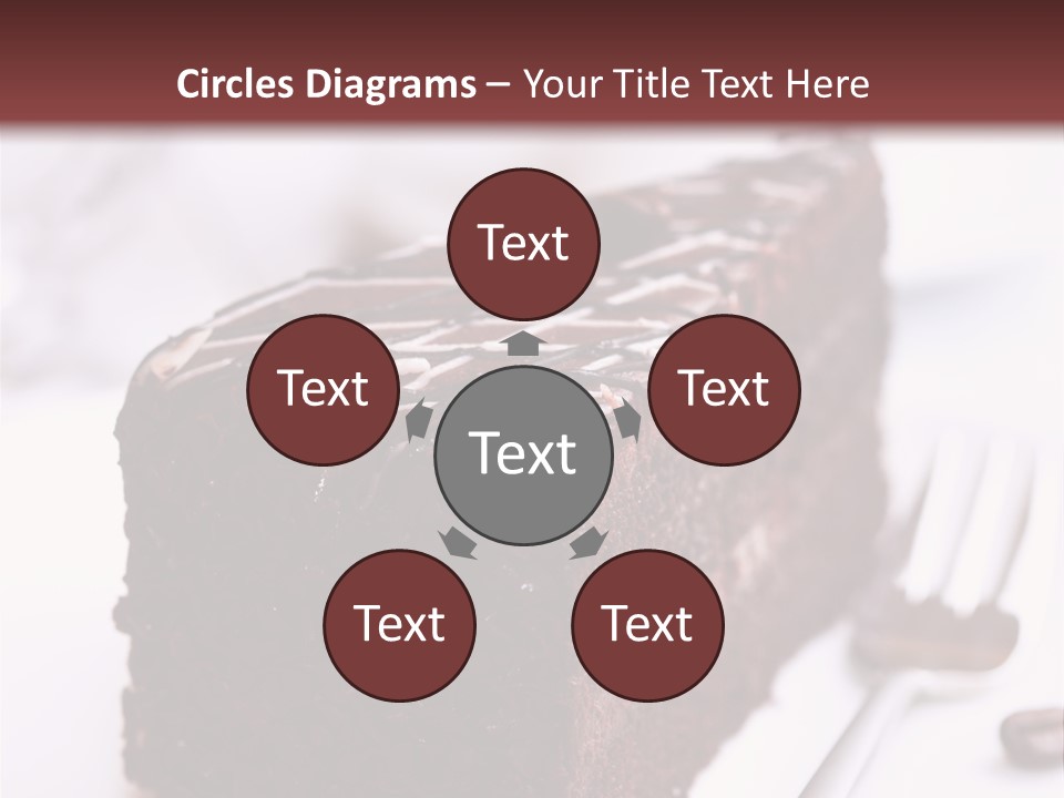 Close Up Chocolate Cake Brown PowerPoint Template