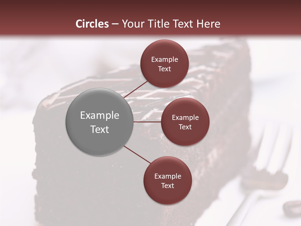 Close Up Chocolate Cake Brown PowerPoint Template