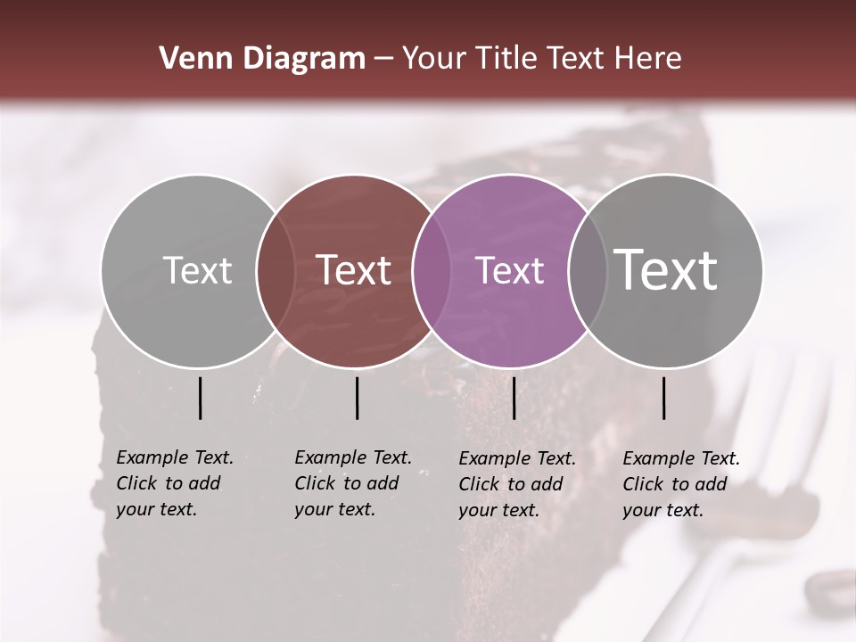 Close Up Chocolate Cake Brown PowerPoint Template