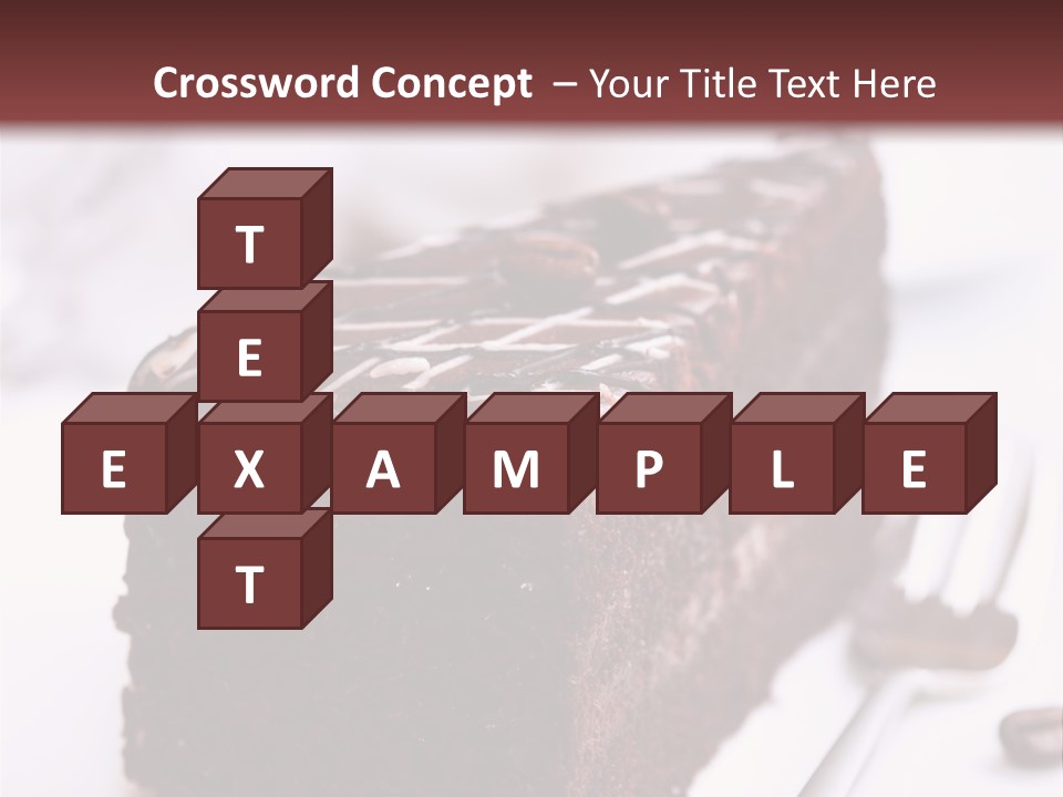 Close Up Chocolate Cake Brown PowerPoint Template