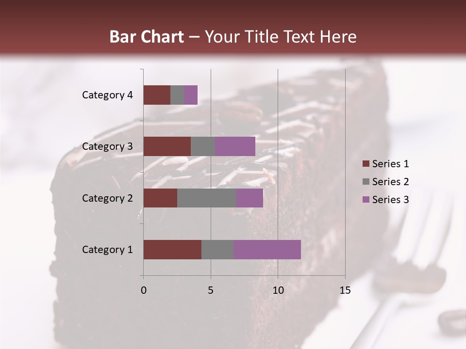 Close Up Chocolate Cake Brown PowerPoint Template