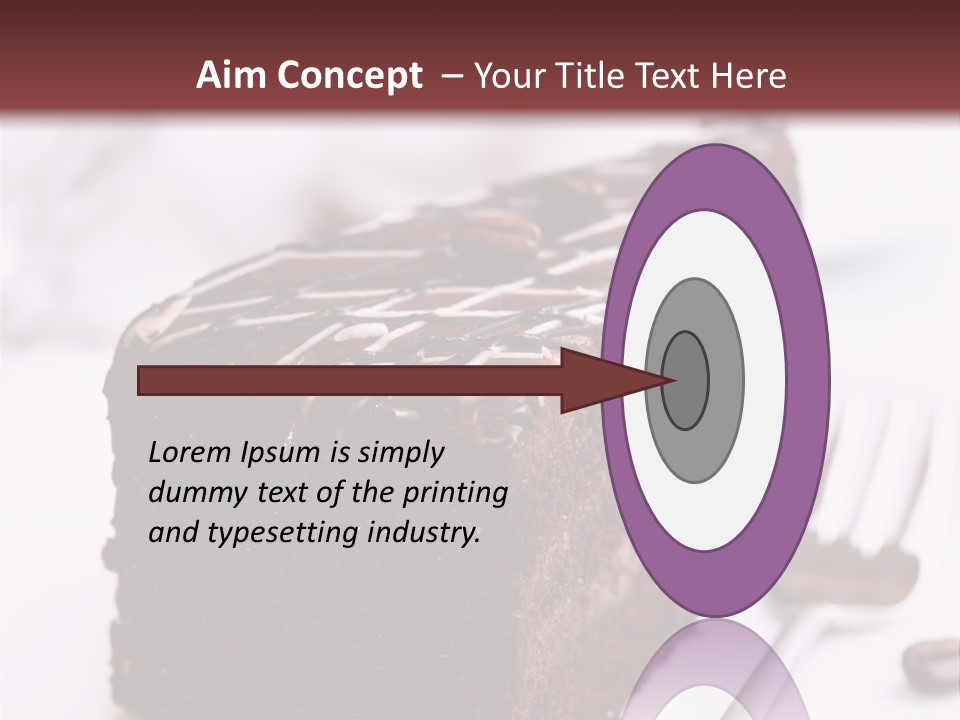 Close Up Chocolate Cake Brown PowerPoint Template