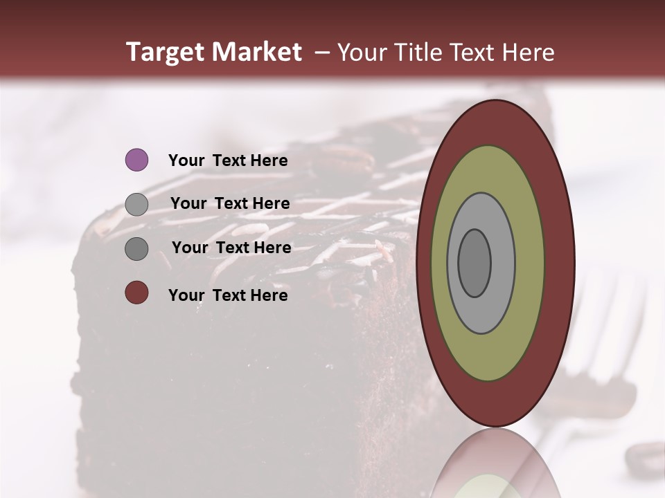 Close Up Chocolate Cake Brown PowerPoint Template