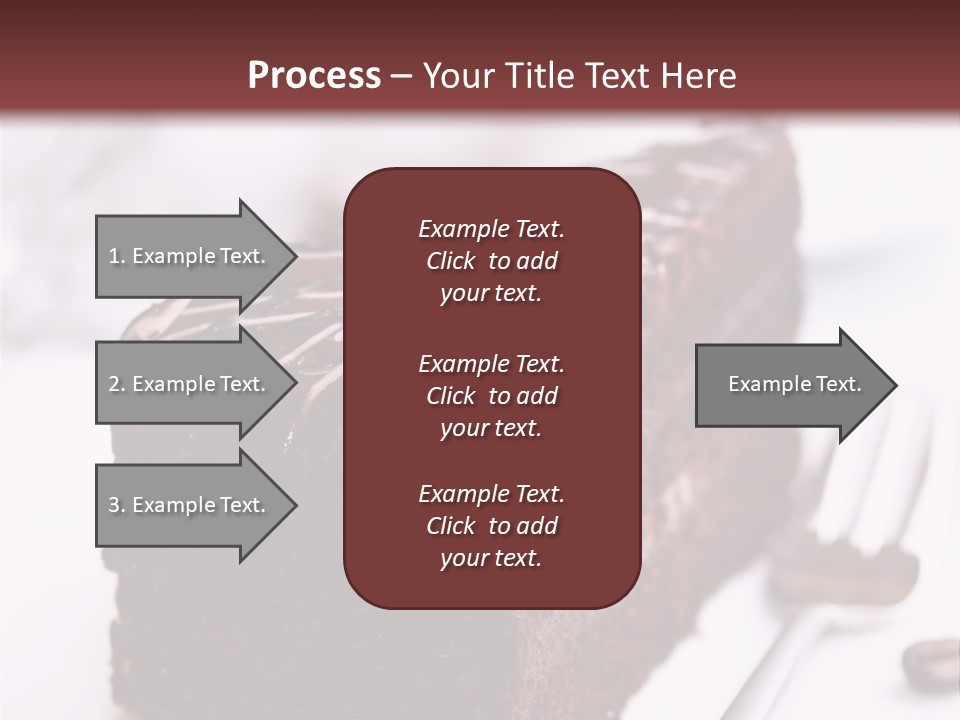 Close Up Chocolate Cake Brown PowerPoint Template