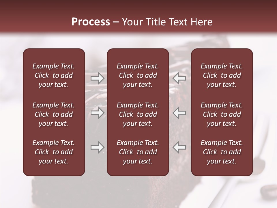 Close Up Chocolate Cake Brown PowerPoint Template