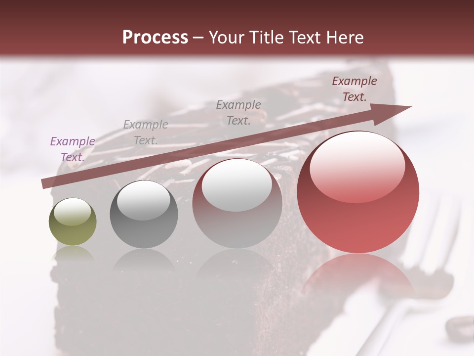 Close Up Chocolate Cake Brown PowerPoint Template