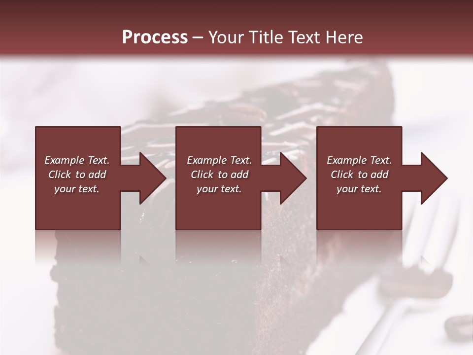 Close Up Chocolate Cake Brown PowerPoint Template