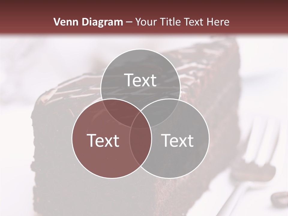 Close Up Chocolate Cake Brown PowerPoint Template