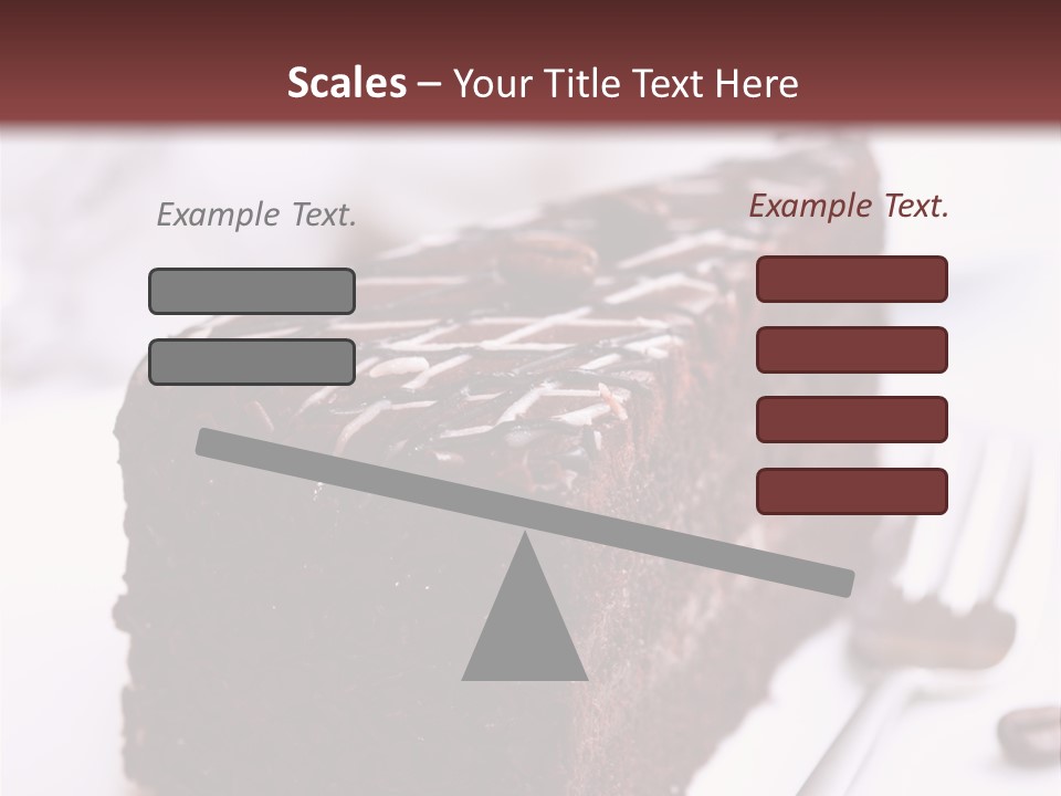 Close Up Chocolate Cake Brown PowerPoint Template