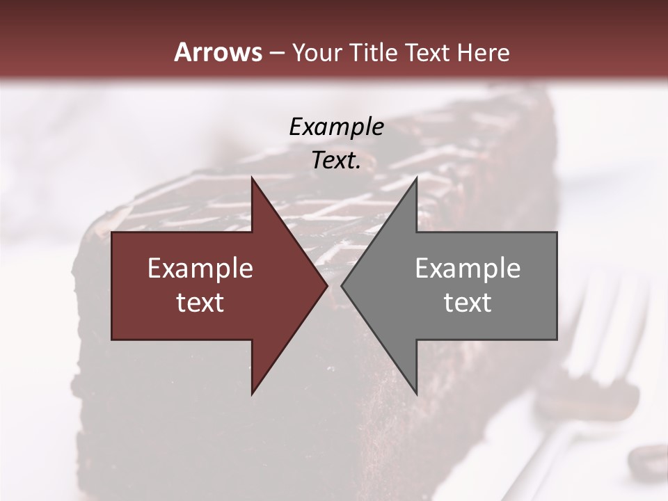 Close Up Chocolate Cake Brown PowerPoint Template