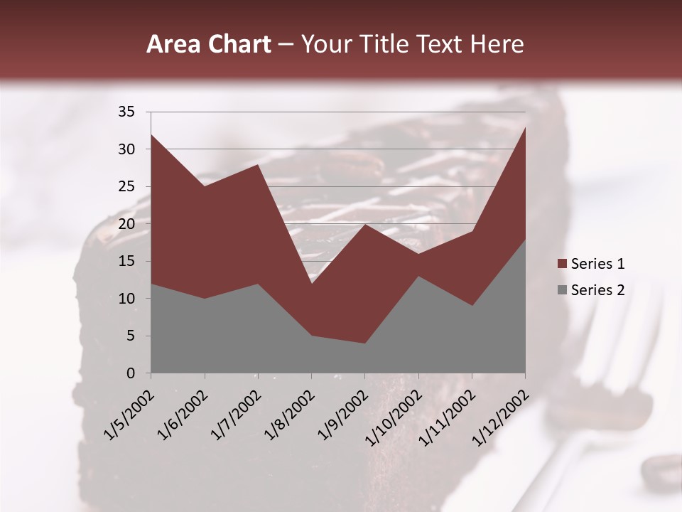 Close Up Chocolate Cake Brown PowerPoint Template