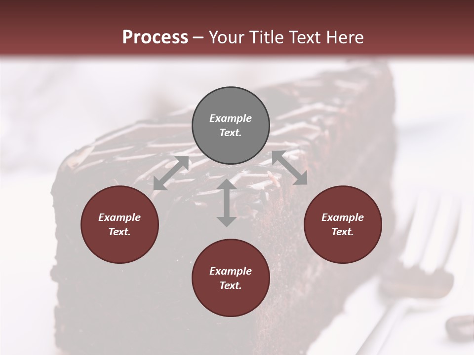 Close Up Chocolate Cake Brown PowerPoint Template
