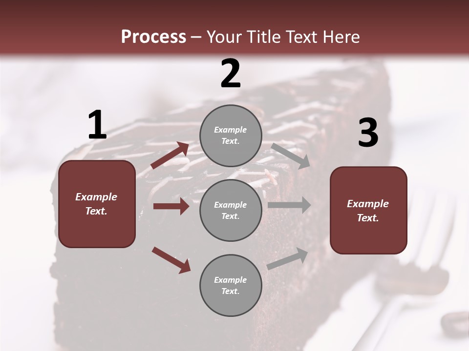 Close Up Chocolate Cake Brown PowerPoint Template