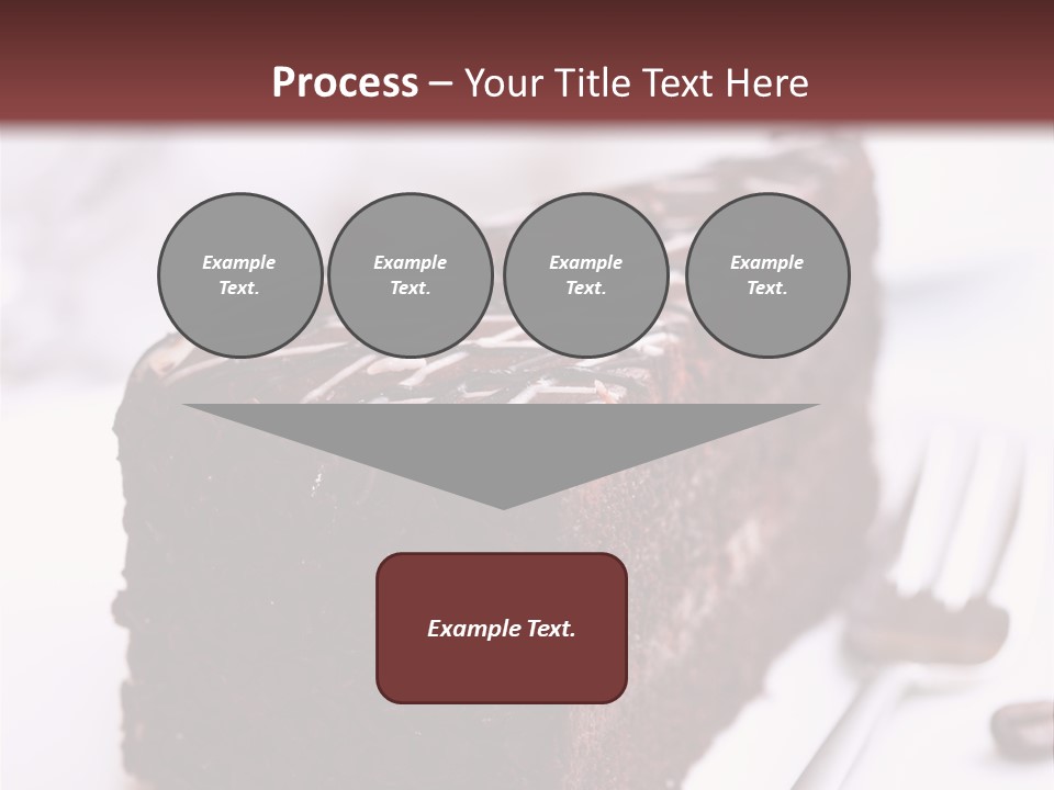 Close Up Chocolate Cake Brown PowerPoint Template