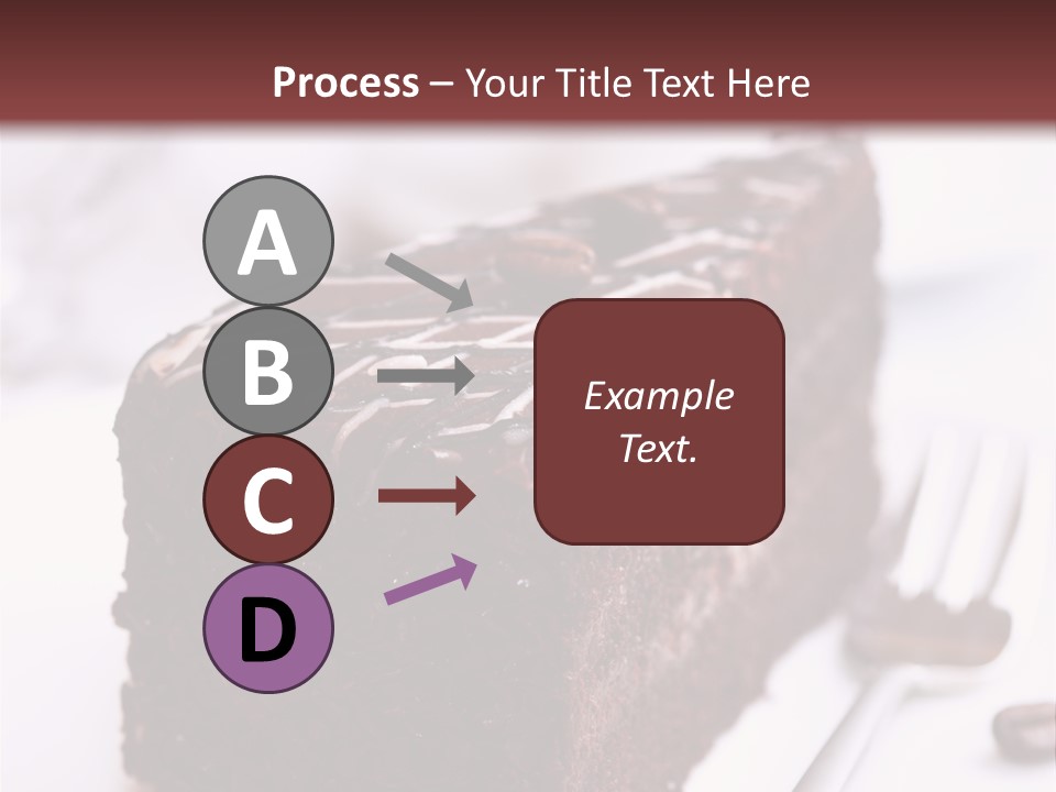 Close Up Chocolate Cake Brown PowerPoint Template