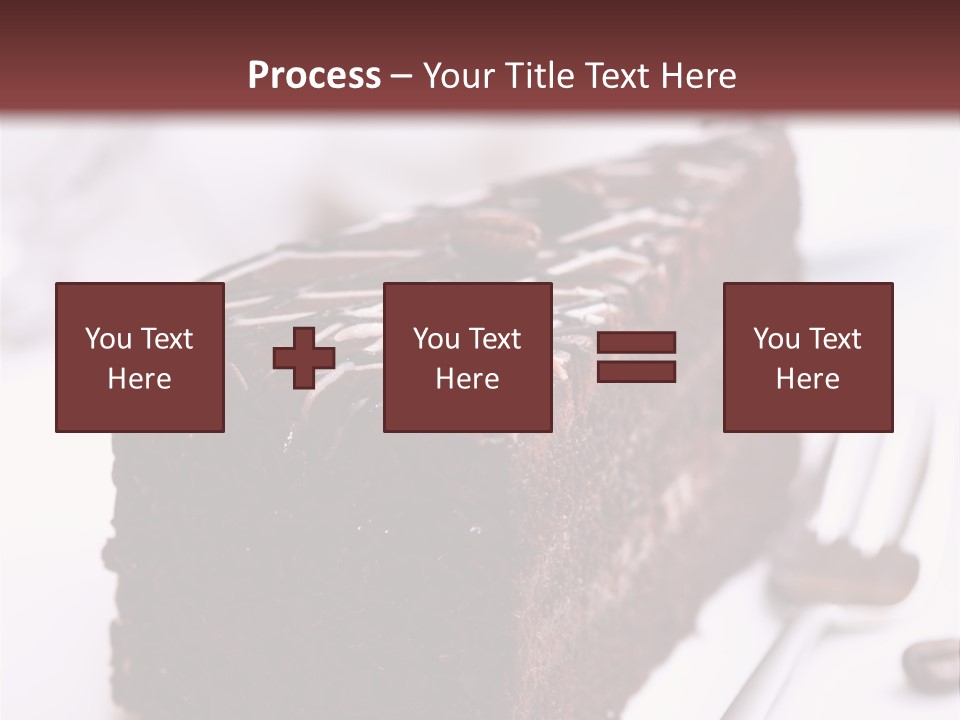 Close Up Chocolate Cake Brown PowerPoint Template