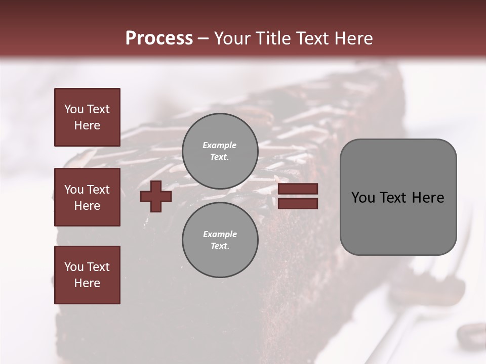 Close Up Chocolate Cake Brown PowerPoint Template