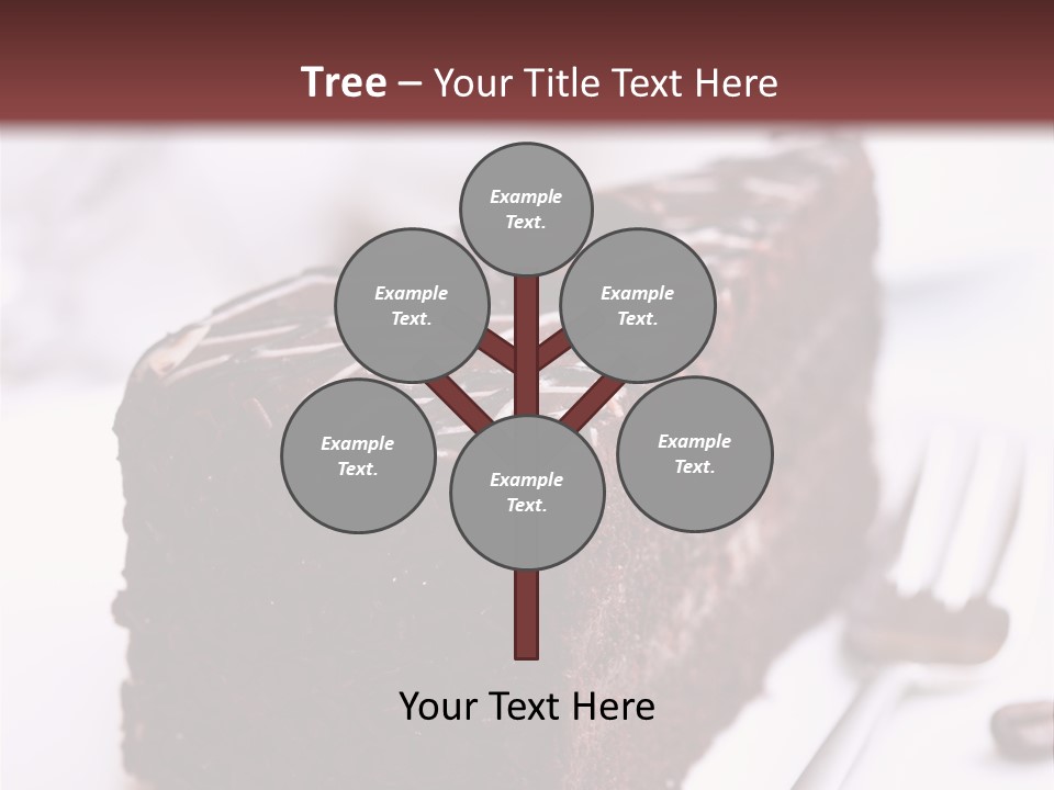 Close Up Chocolate Cake Brown PowerPoint Template