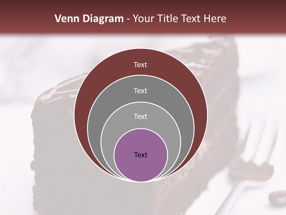 Close Up Chocolate Cake Brown PowerPoint Template