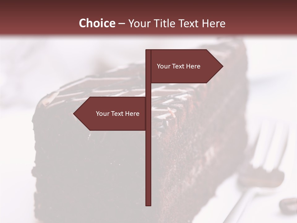 Close Up Chocolate Cake Brown PowerPoint Template