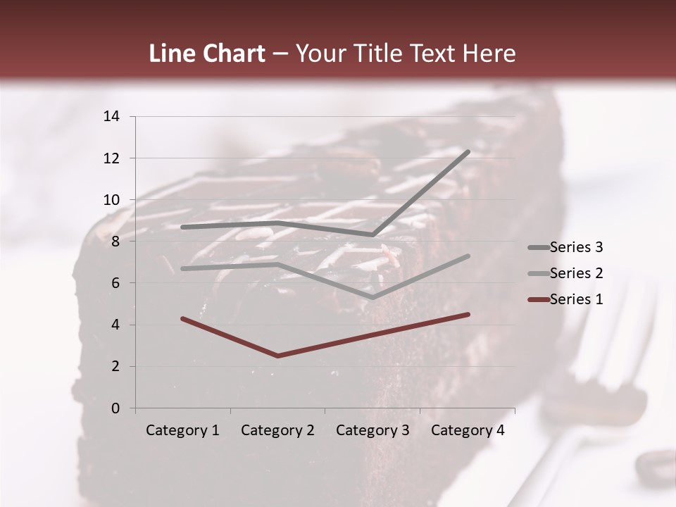 Close Up Chocolate Cake Brown PowerPoint Template