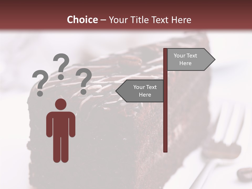 Close Up Chocolate Cake Brown PowerPoint Template