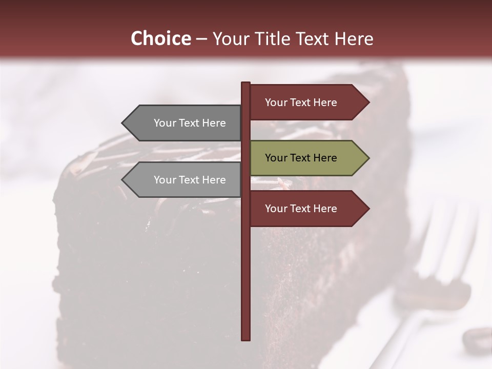 Close Up Chocolate Cake Brown PowerPoint Template