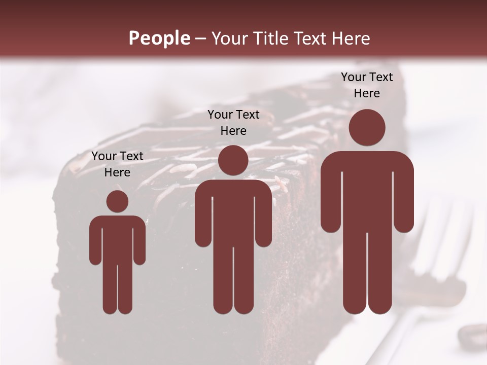 Close Up Chocolate Cake Brown PowerPoint Template