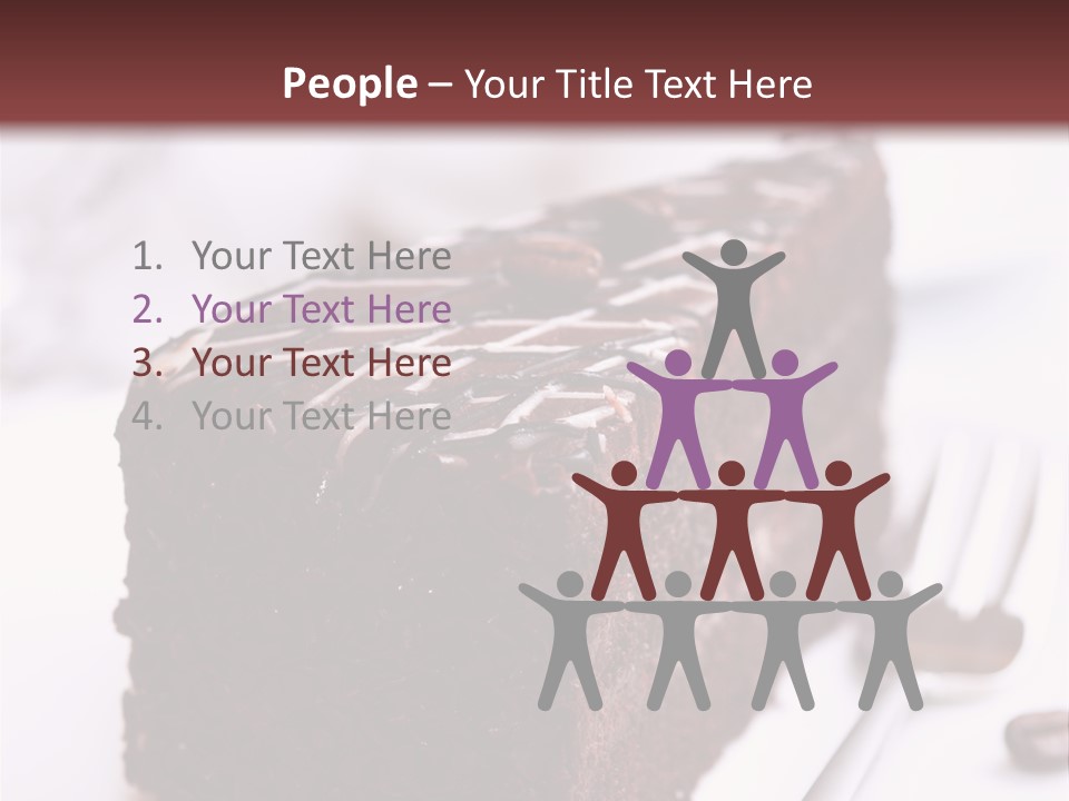 Close Up Chocolate Cake Brown PowerPoint Template