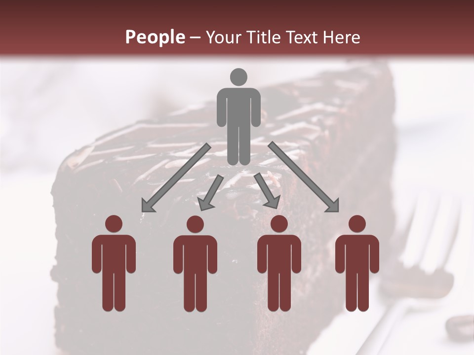 Close Up Chocolate Cake Brown PowerPoint Template