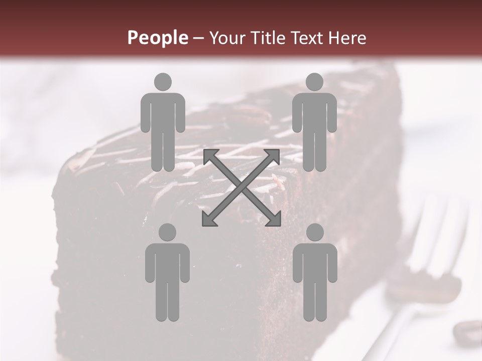 Close Up Chocolate Cake Brown PowerPoint Template