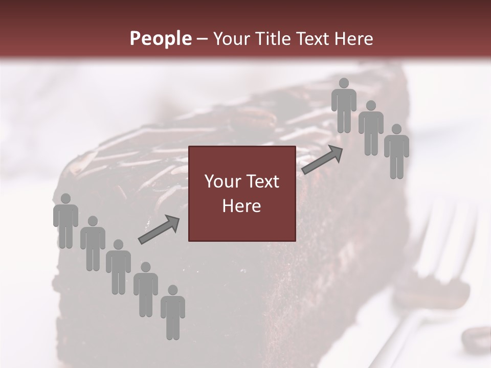 Close Up Chocolate Cake Brown PowerPoint Template