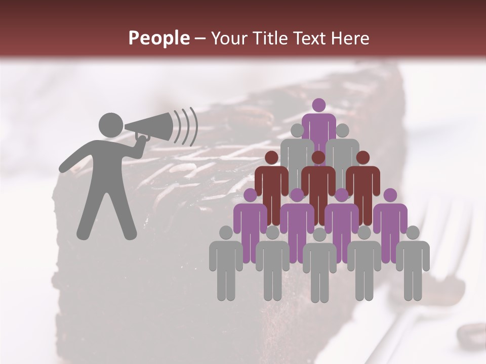 Close Up Chocolate Cake Brown PowerPoint Template