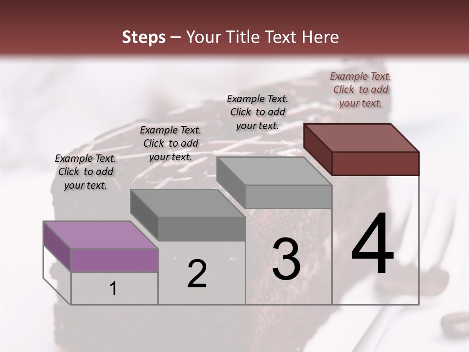 Close Up Chocolate Cake Brown PowerPoint Template