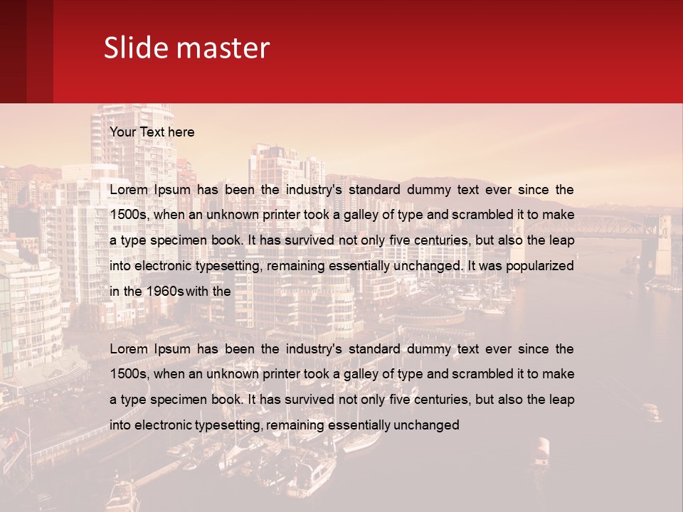 Coast Vancouver Skyscraper PowerPoint Template