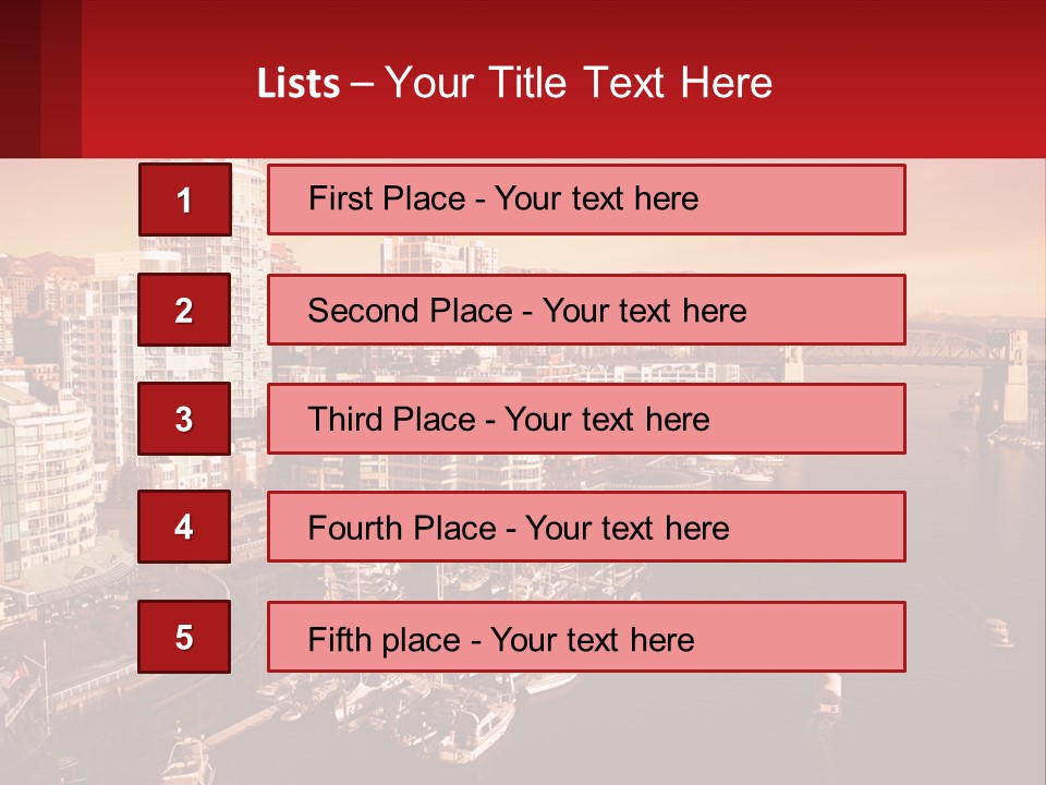 Coast Vancouver Skyscraper PowerPoint Template