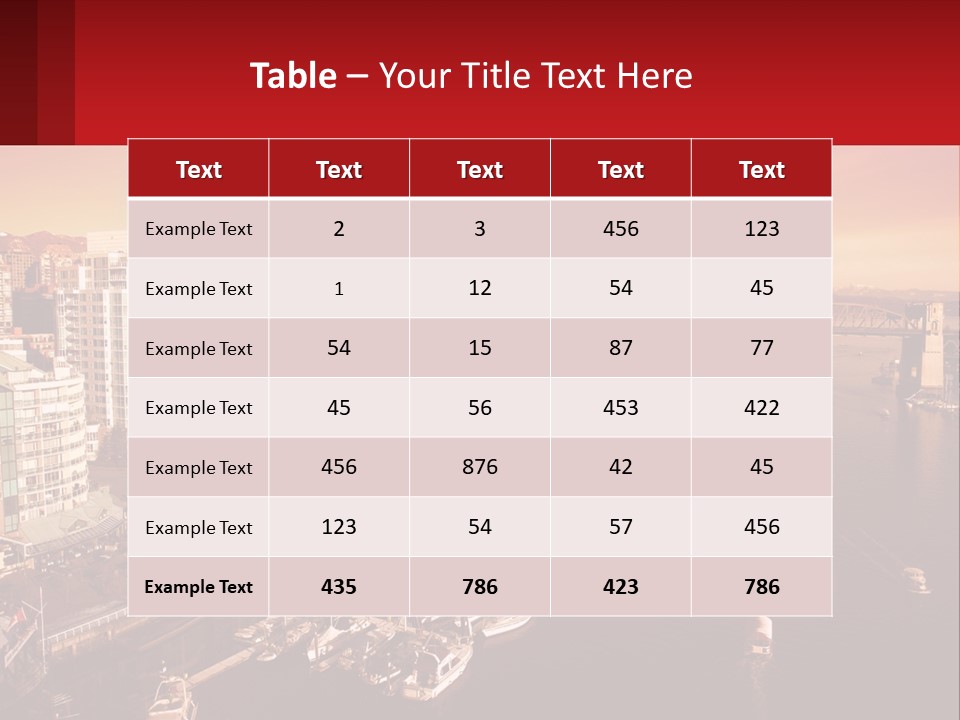 Coast Vancouver Skyscraper PowerPoint Template