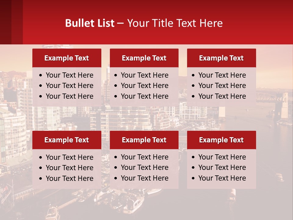 Coast Vancouver Skyscraper PowerPoint Template