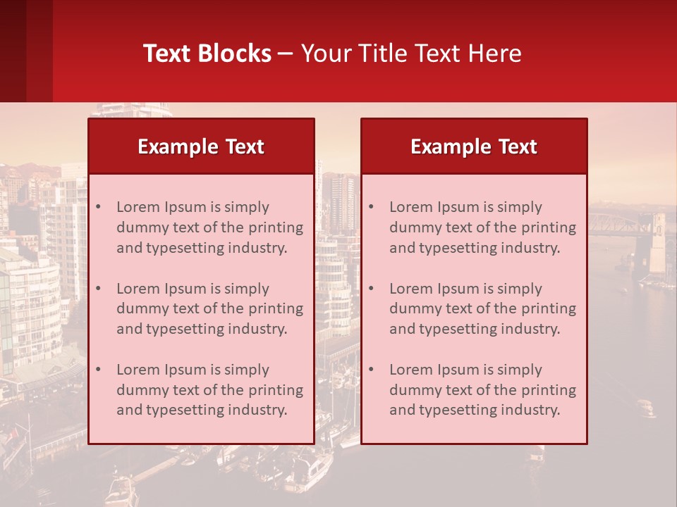 Coast Vancouver Skyscraper PowerPoint Template