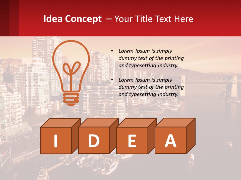 Coast Vancouver Skyscraper PowerPoint Template