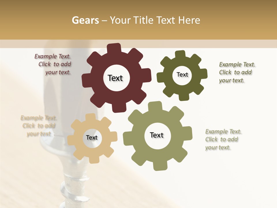 Still Closeup Bit PowerPoint Template