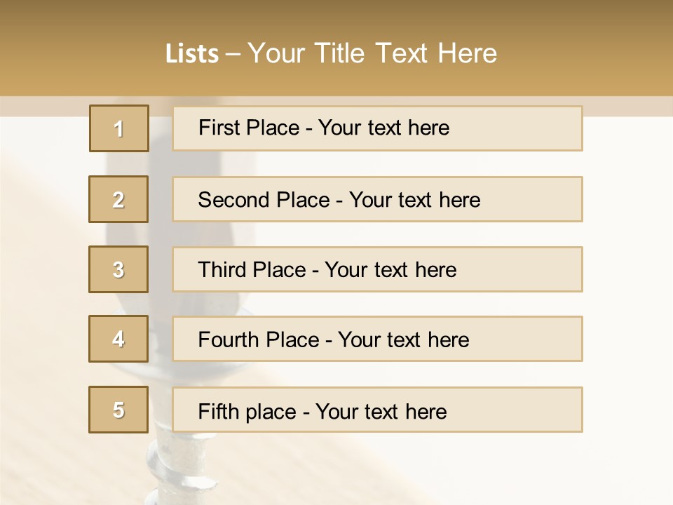 Still Closeup Bit PowerPoint Template