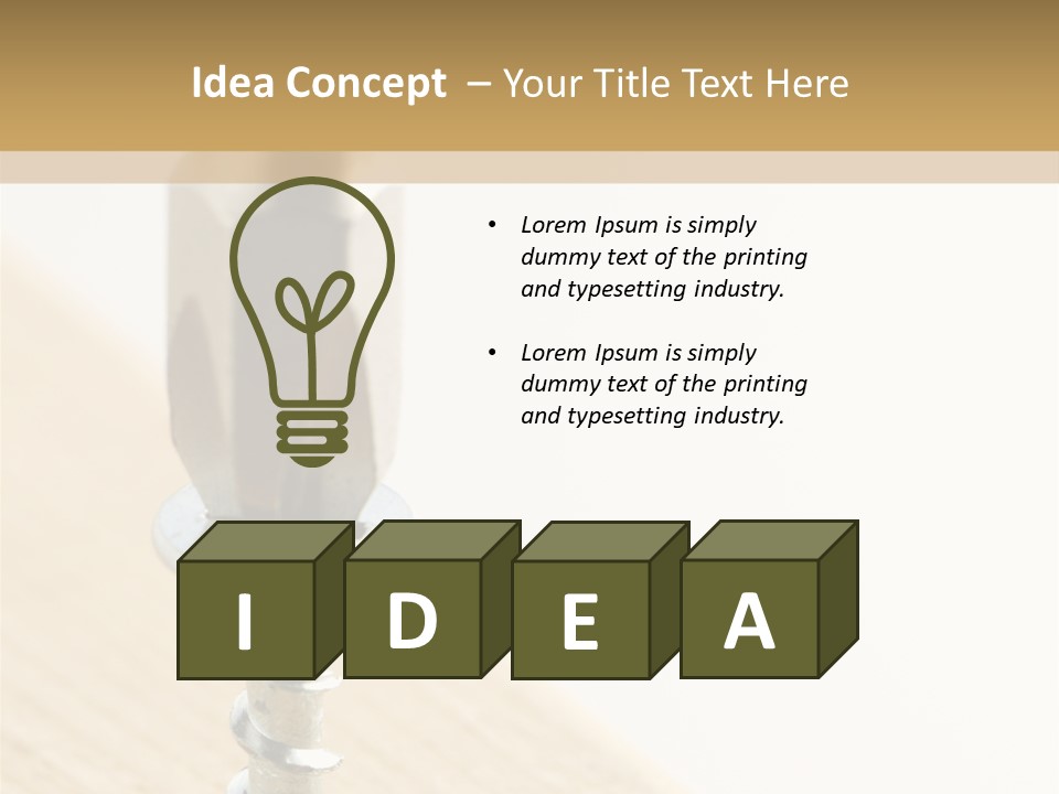 Still Closeup Bit PowerPoint Template