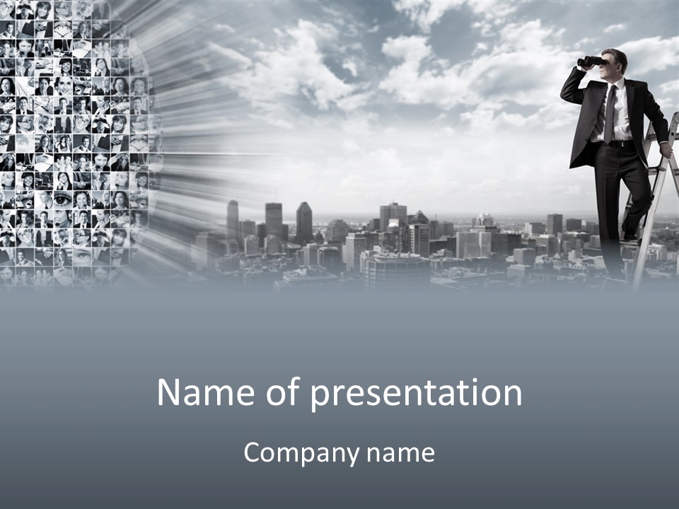 Cool Temperature White PowerPoint Template